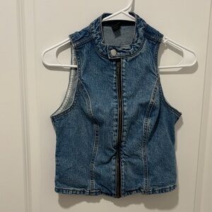 Wild Fable Blue Denim Sleeveless Top